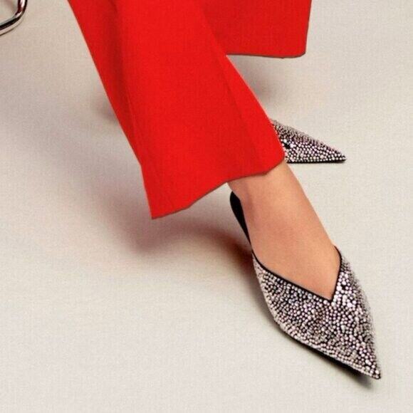 MANGO Bejeweled Mules NWT - Picture 1 of 16